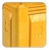 Click to swap image: MACX Pallet Bin Solid 720 Litre Yellow with Black Skids